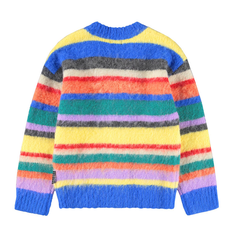 Molo Fuzzy Stripe Kids Cardigan