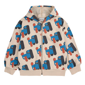Bobo Choses Doggy Mate Zipped Hoodie AOP