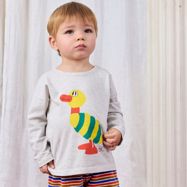 Bobo Choses Striped Duck Baby Tee