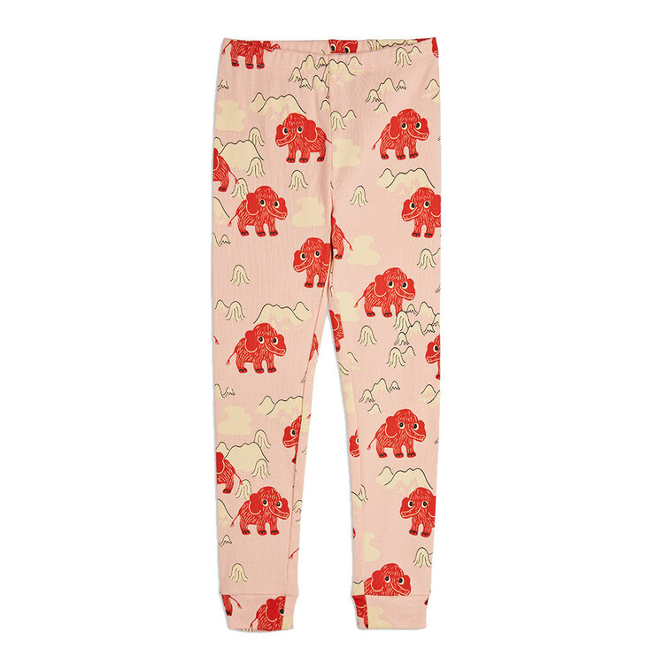 Mini Rodini Mammoth Leggings Peach AOP