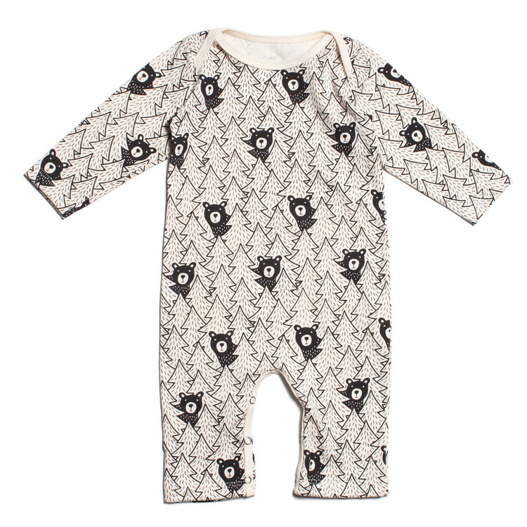 Winter Water Factory Black Bears L/S Romper