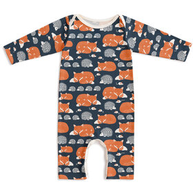 Winter Water Factory Foxes & Hedgehogs Night Sky L/S romper
