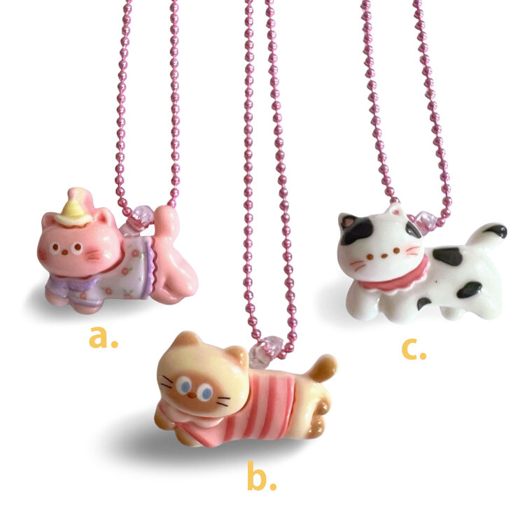 Pop Cutie Whimsical Cat Necklace 6 yrs.+