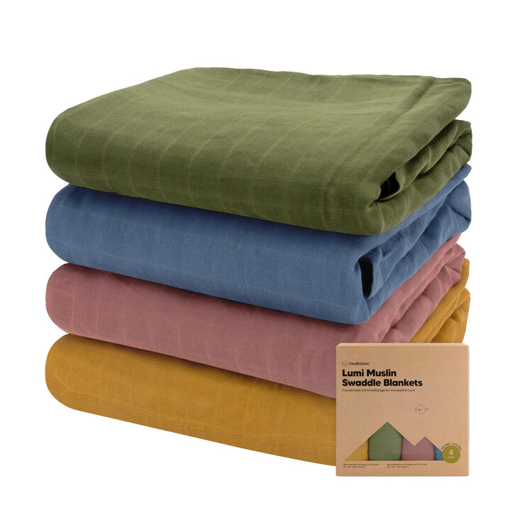 Muslin Swaddle Blankets 4/Pk