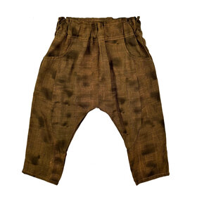 Lucky Wang Brown Sketch Infant Sarouel Pants
