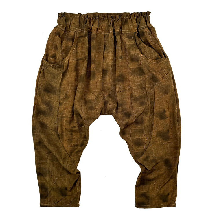 Lucky Wang Brown Sketch Sarouel Pants