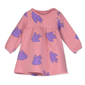 Flowing Birds Rose Baby Sweat Dress