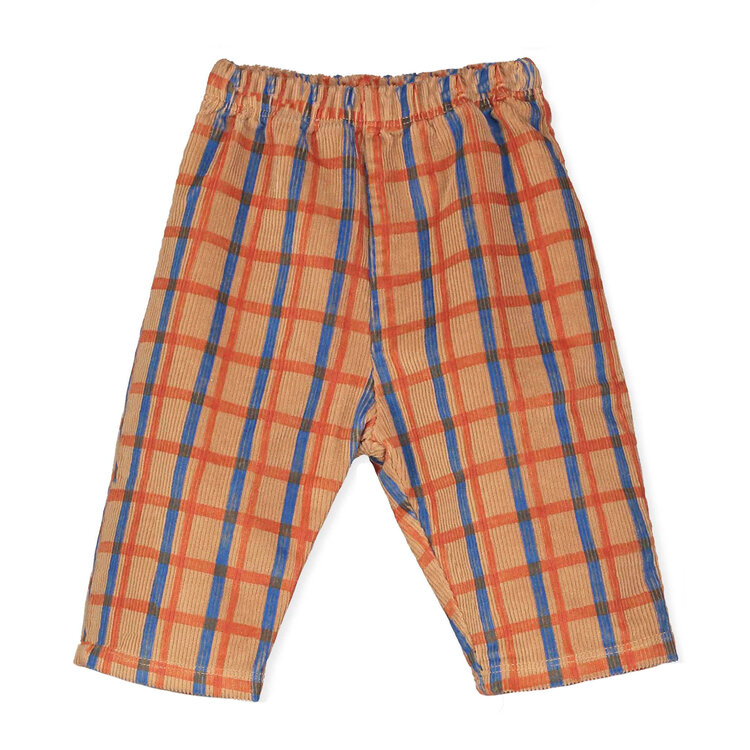 Lotiekids Checks Wide Cord Baby Pants