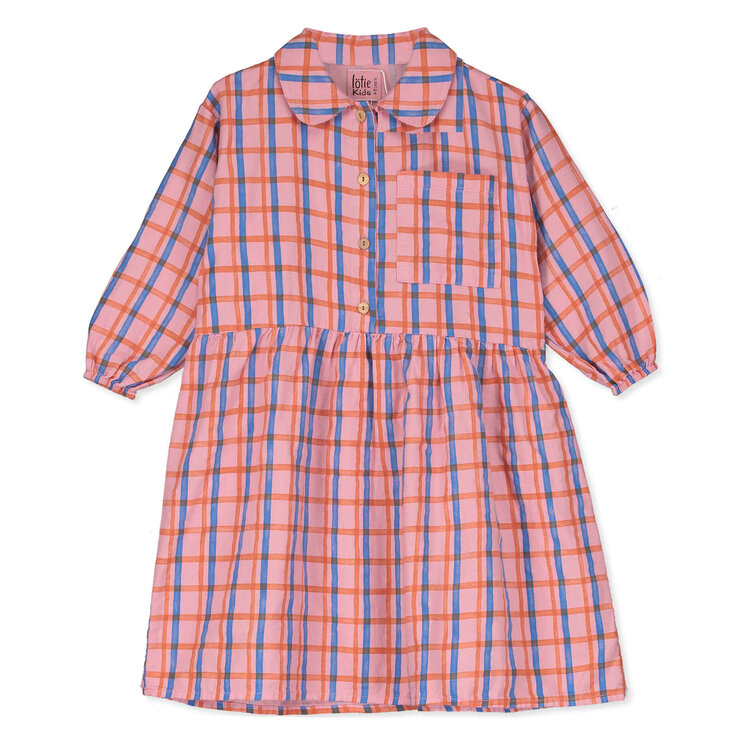 Lotiekids Rose Plaid Woven Dress