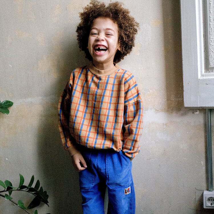 Lotiekids Plaid Checks Sweatshirt