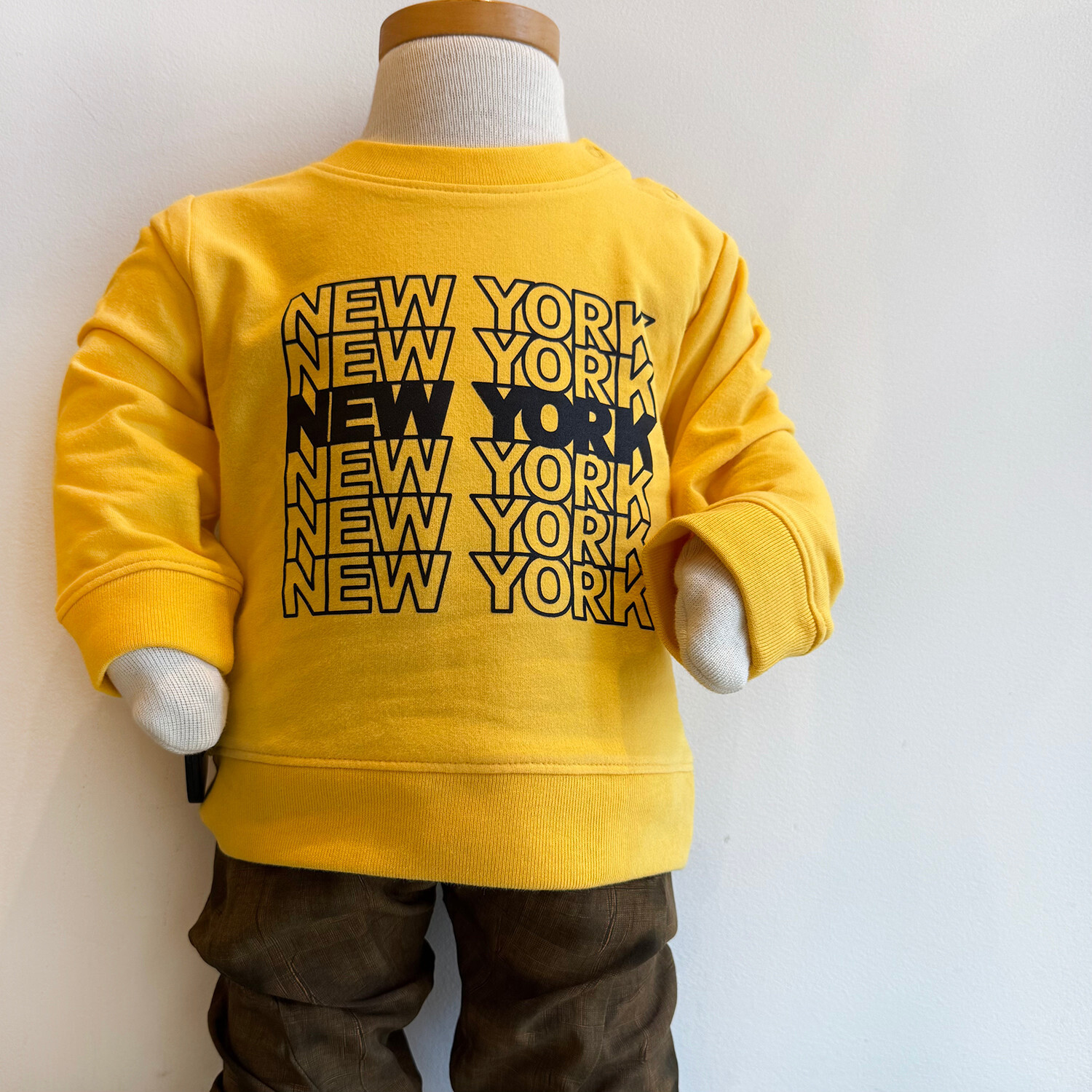 New York Tile Sweatshirt Infant Sunflower - Lucky Wang nyc
