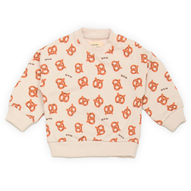 Wander and Wonder Pretzel Baby Sweatshirt Oatmeal