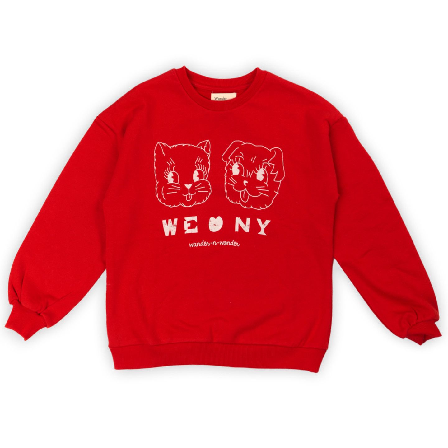 Dog & Cat Sweatshirt Cherry Red - Lucky Wang nyc