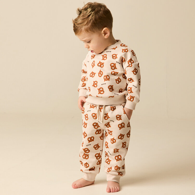 Wander and Wonder Pretzel Baby Sweatpants Oatmeal