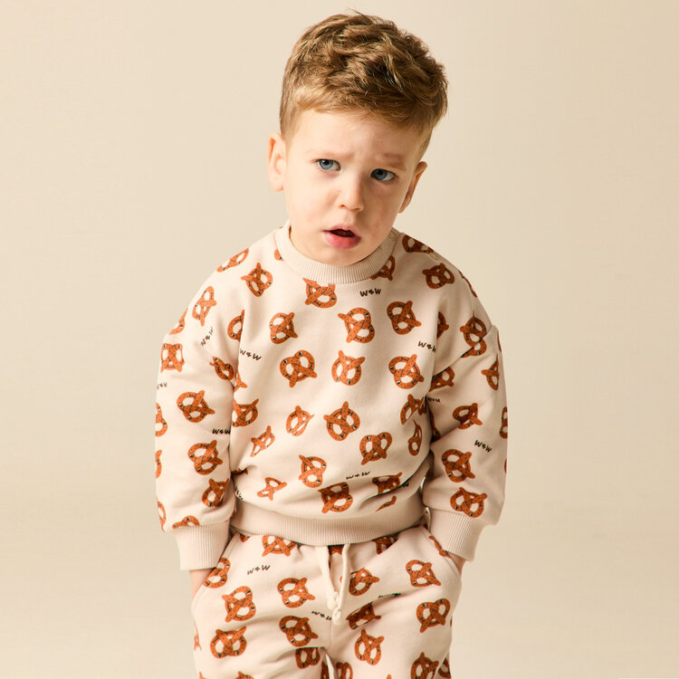 Wander and Wonder Pretzel Baby Sweatshirt Oatmeal