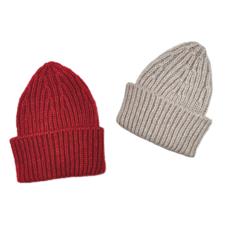 Pequeño Tocón Oriente Beanie Marino Wool Cotton Tan