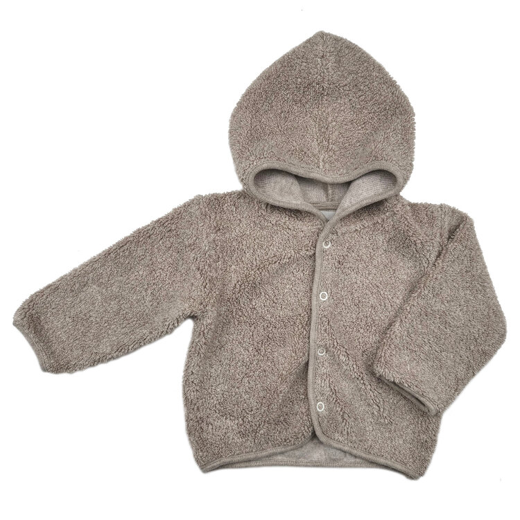 Pequeño Tocón Teddy Hooded Cardigan