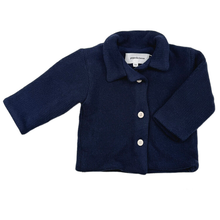 Pequeño Tocón Tender Cardigan Cotton Blend Navy