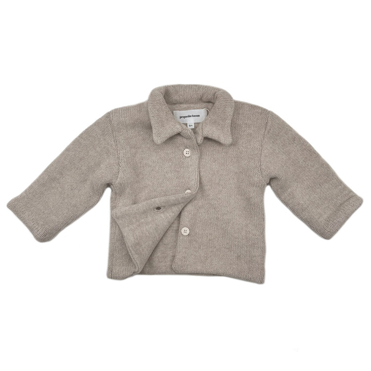 Pequeño Tocón Tender Cardigan Cotton Blend Tan