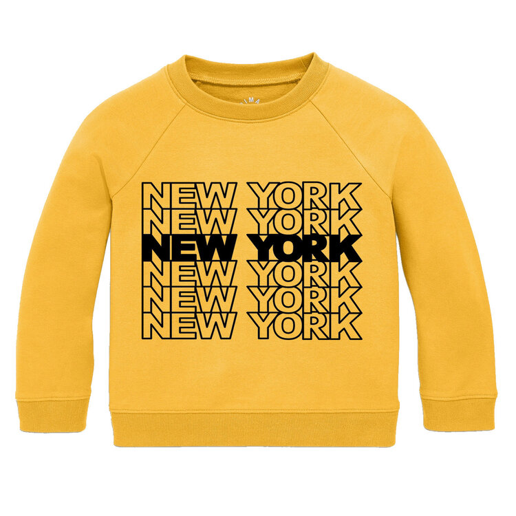 Lucky Wang New York Tile Kids Sweatshirt Taxi Yellow
