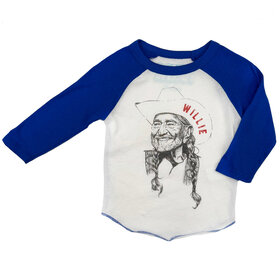 Rowdy Sprout Willie Nelson Sketch Raglan Infant