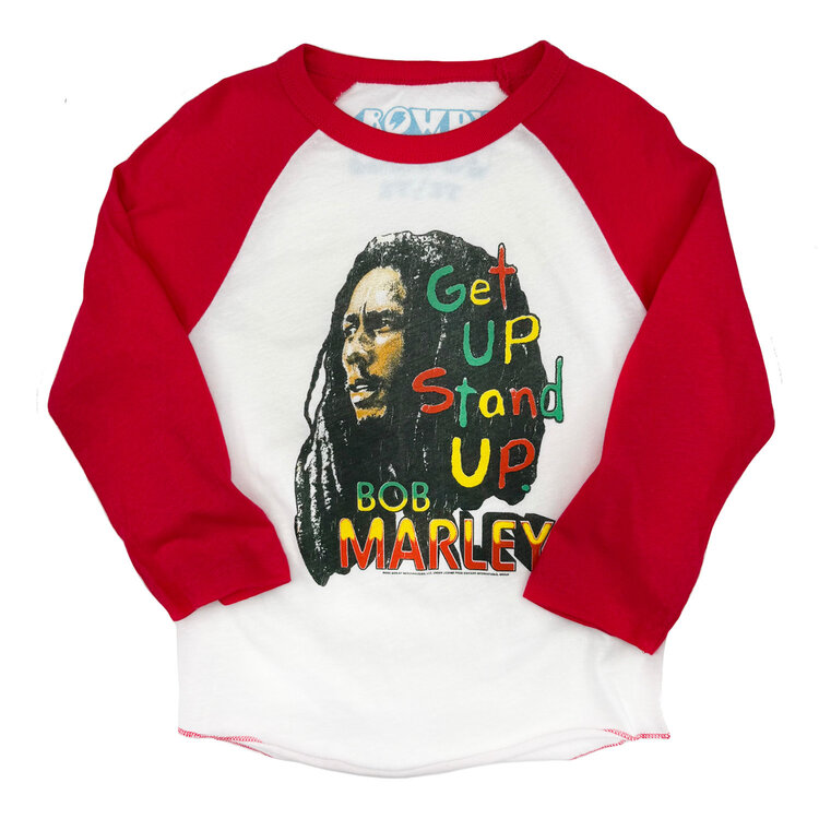 Rowdy Sprout Bob Marley Get Up Raglan
