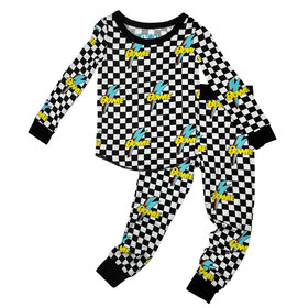 Rowdy Sprout Bowie Checker Bamboo Set