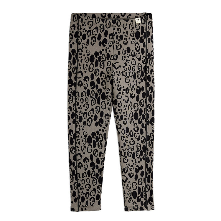 Mini Rodini Leopard Jersey Grey Leggings AOP
