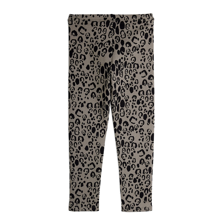 Mini Rodini Leopard Jersey Grey Leggings AOP
