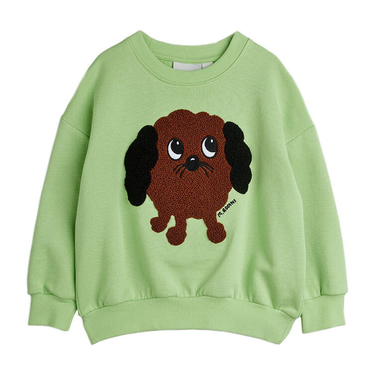 Mini Rodini Doggie Chenille Sweatshirt Green