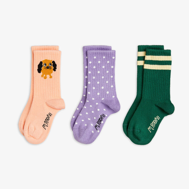 Mini Rodini Doggies Socks 3/Pk