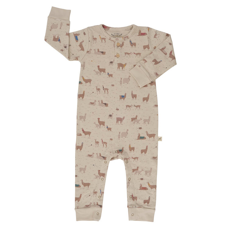 Red Caribou Alpaca Treasures Buttons Jumpsuit Peyote