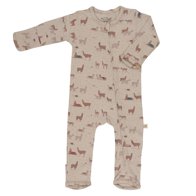 Red Caribou Zippered Jumpsuit Alpaca Treasures Peyote