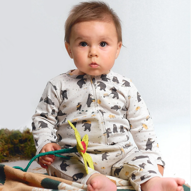 Red Caribou Zippered Jumpsuit Bear Land   Lunar Rock