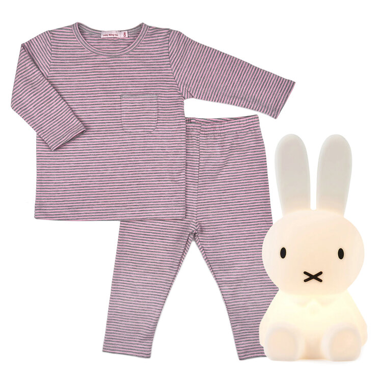 Baby Gift Set: Wings Pink Grey Stripes Playset 6m,  Miffy Bundle of Light (S)