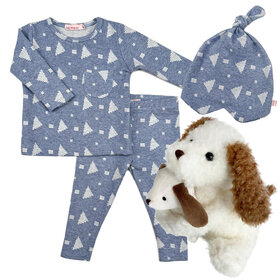 Baby Gift Set: Triangles Blue Playset 6m, LW Beanie Triangles  Blue, Nafi Dog With Baby