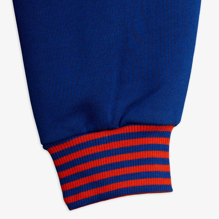 Mini Rodini Striped Rib Blue Sweatpants