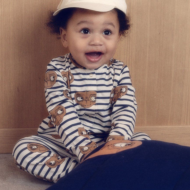 Mini Rodini E.T Stripe Jumpsuit AOP