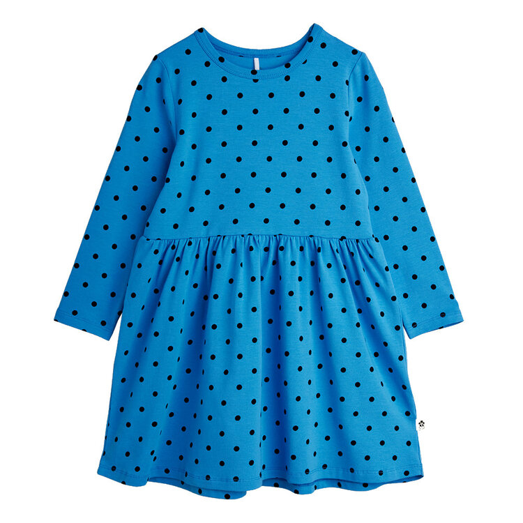 Mini Rodini Blue Polka Dots L/S Dress