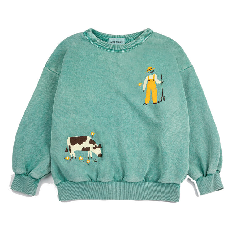 Bobo Choses Farm Adventure Green Sweatshirt