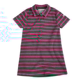 Bobo Choses Striped Terry Cloth Purple Polo Dress