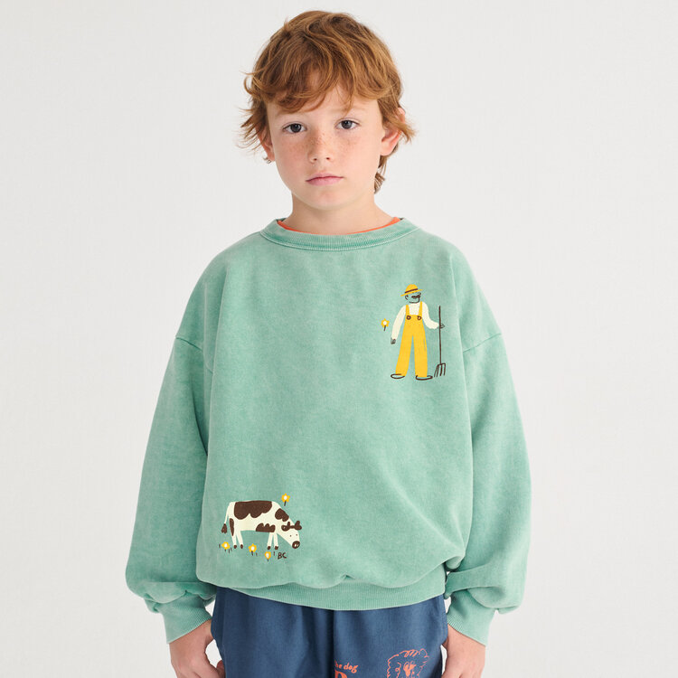 Bobo Choses Farm Adventure Green Sweatshirt