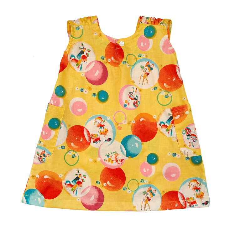 Lucky Wang Bubble Girl Yellow Infant Umi Dress