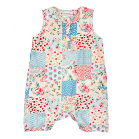 Lucky Wang Cottage Floral Chx Jumpsuit