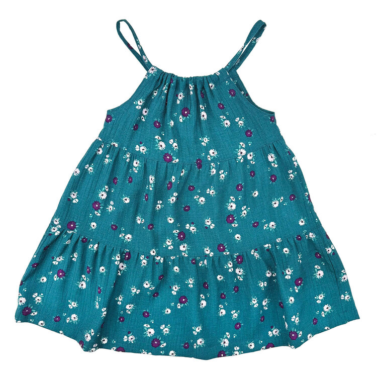 Lucky Wang Mini Purple Flowers Shima Dress