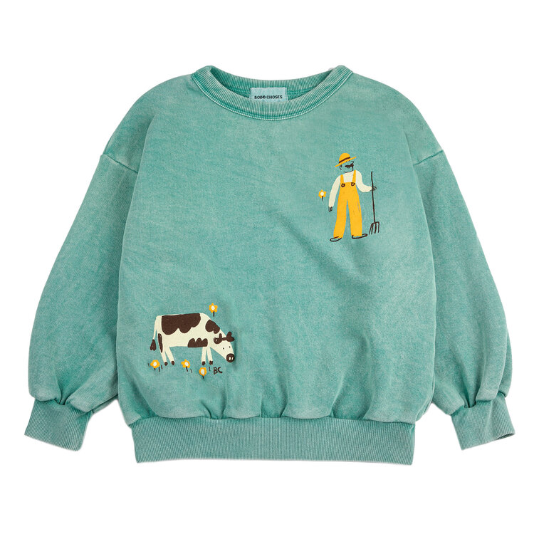 Bobo Choses Farm Adventure Green Sweatshirt