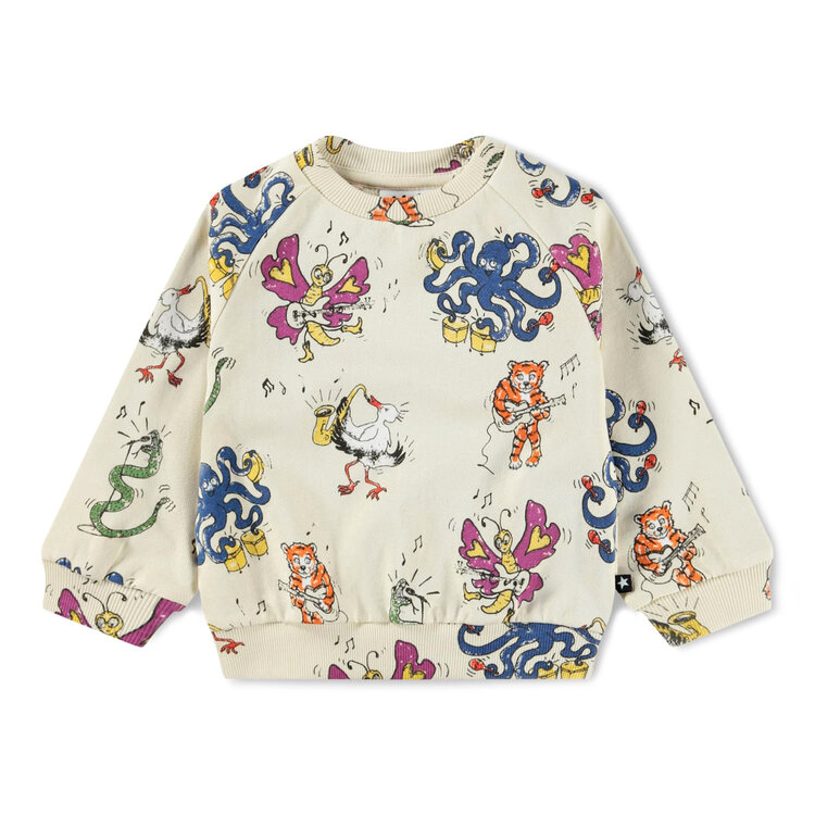 Molo Rockin Animals Disc Baby Sweatshirt