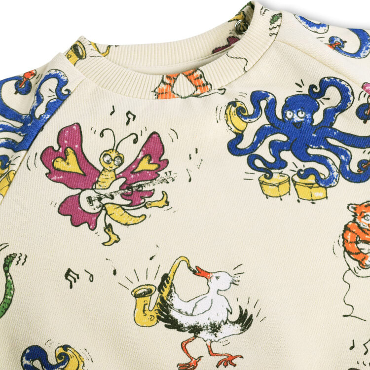 Molo Rockin Animals Disc Baby Sweatshirt