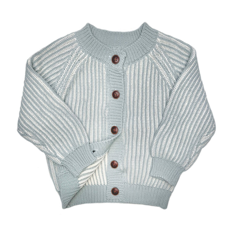Kizzu Club Grey Fog Stripe Cardigan