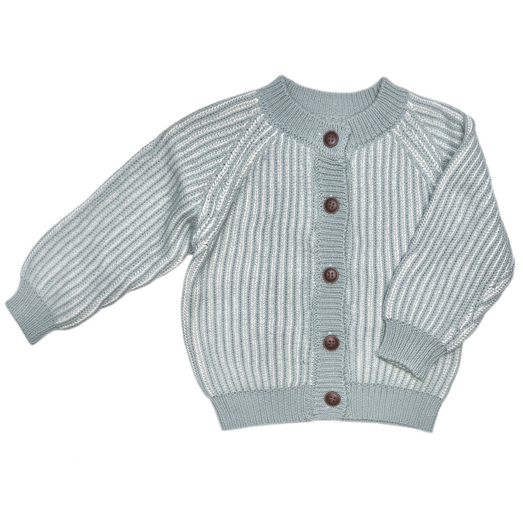Kizzu Club Grey Fog Stripe Cardigan